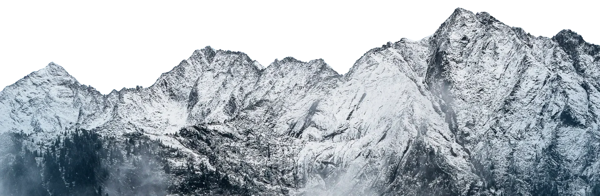 A mountain ridge rising from a low peak on the left to the summit on the right