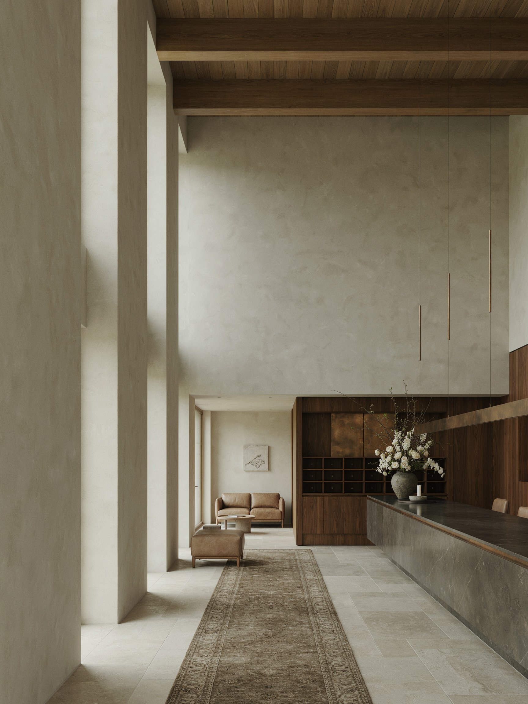 Reception hall of a luxury property